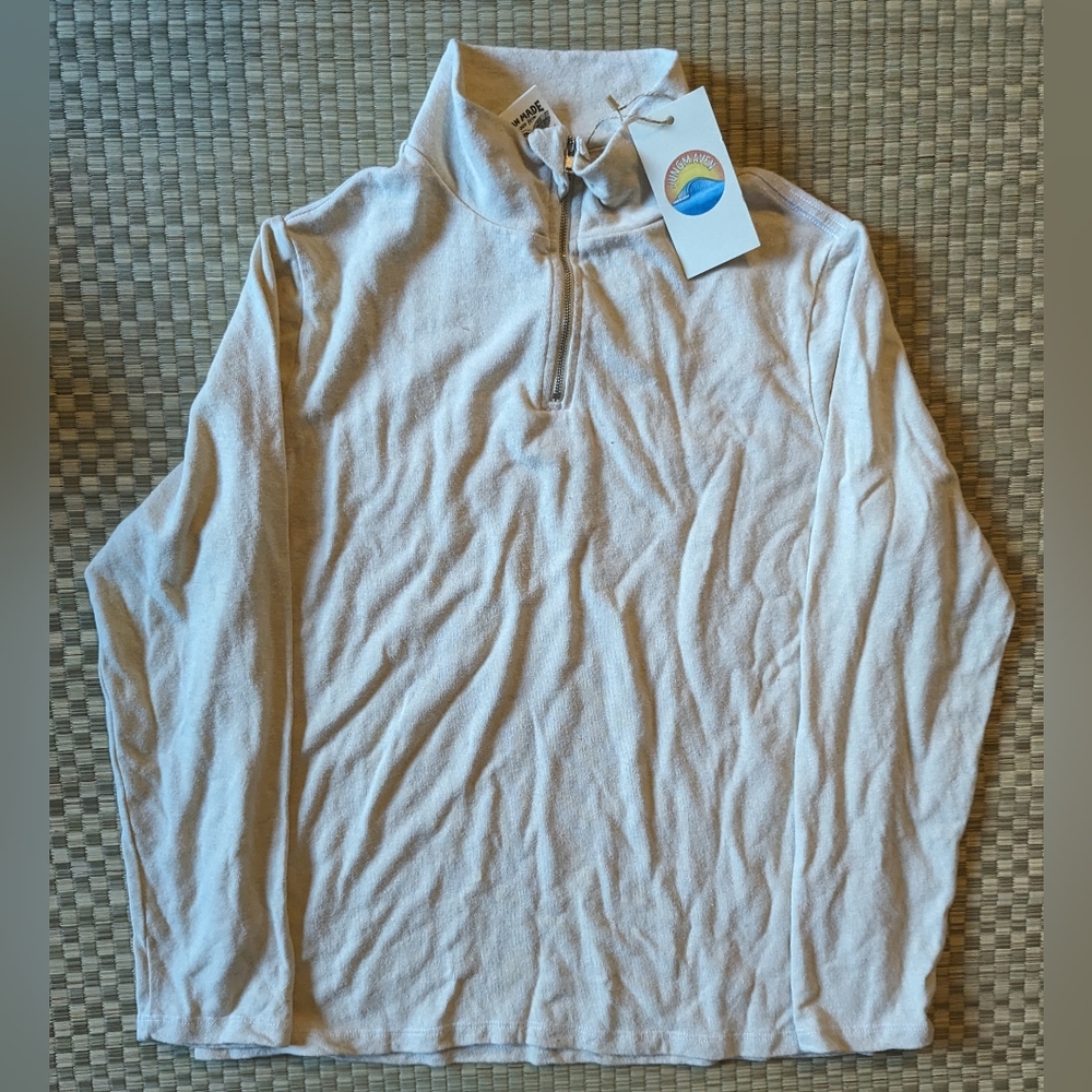 NWT Jungmaven IWEYOU Hemp Merino Wool Sweatshirt Washed White Men's Size Small